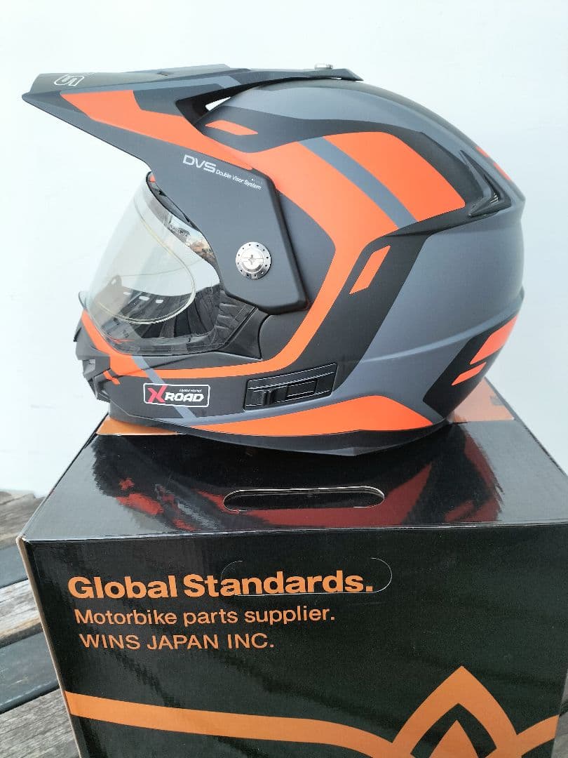 WINS　X-ROAD　ヘルメット　サイズXL マットブラック　オレンジ