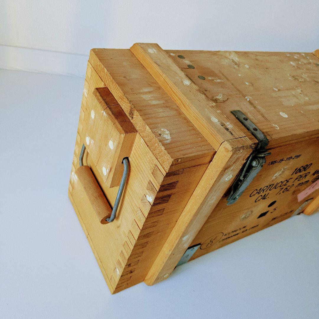 90s イタリア軍 アムニッション ウッドボックス 収納　ミリタリー　実物　軍物