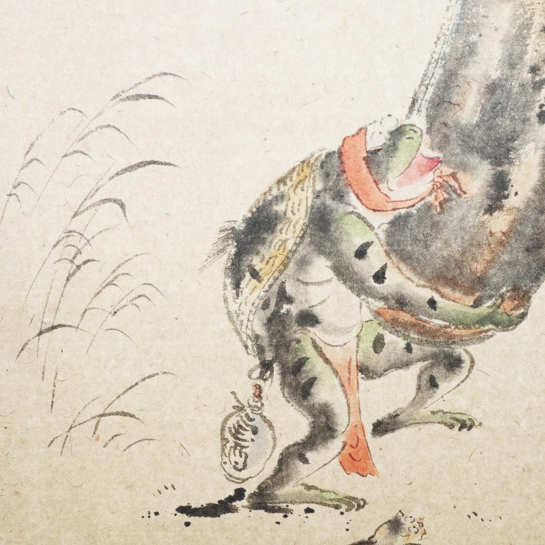 掛軸 笹川和也 瓢箪達磨　紙本　共箱 肉筆　尺五立