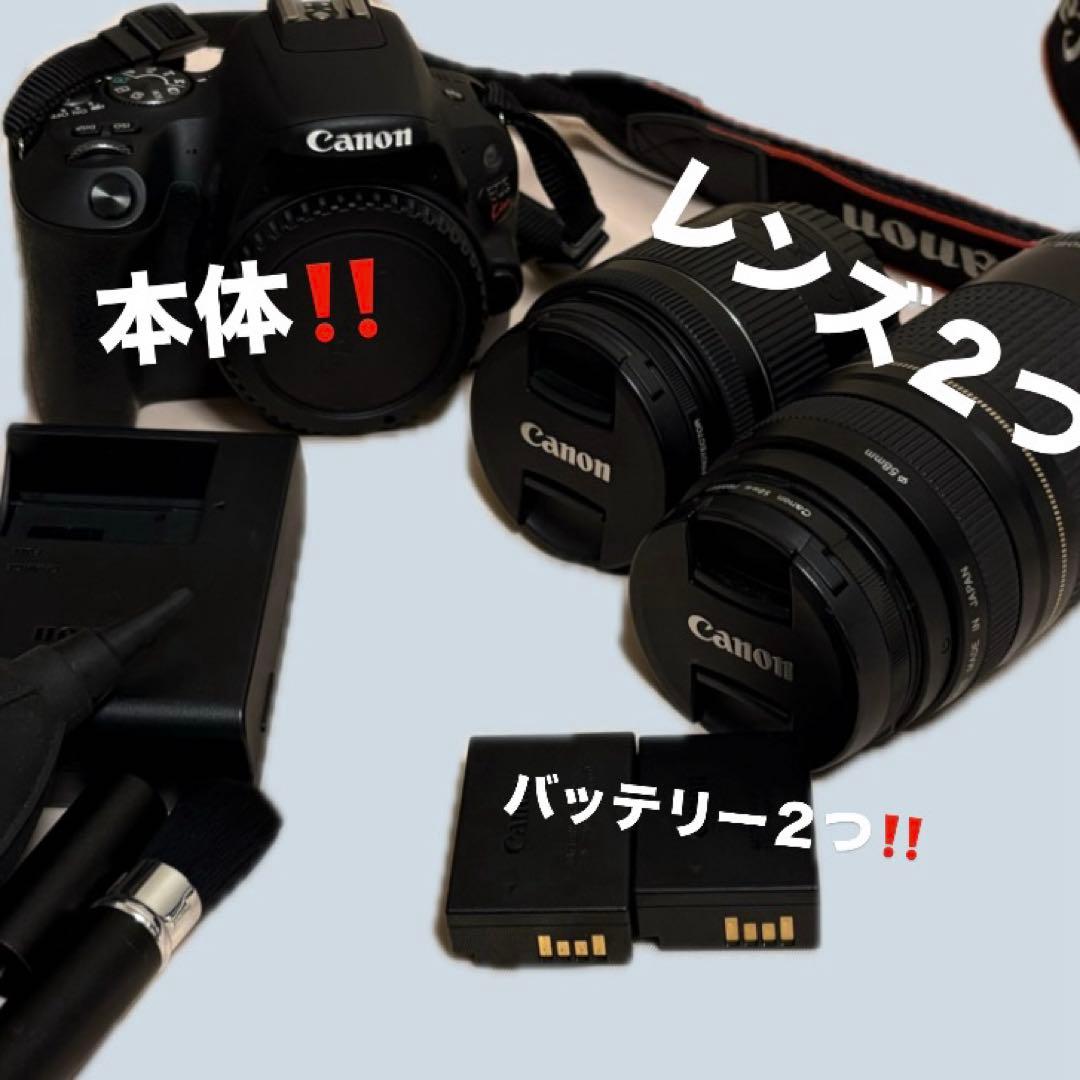 Canon EOS Kiss X9 本体 + レンズ+望遠レンズ+バッテリー2個