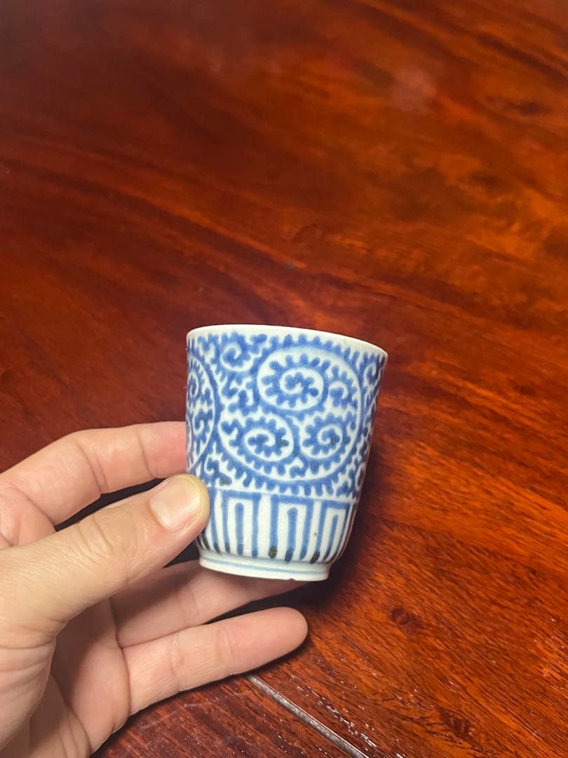 古伊万里　蛸唐草　唐草　たこ唐草　覗き猪口　のぞき　酒器　民藝　民芸　柿右衛門