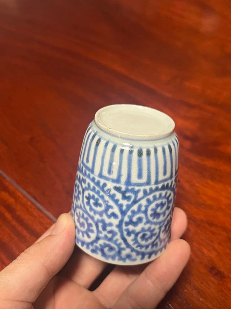 古伊万里　蛸唐草　唐草　たこ唐草　覗き猪口　のぞき　酒器　民藝　民芸　柿右衛門