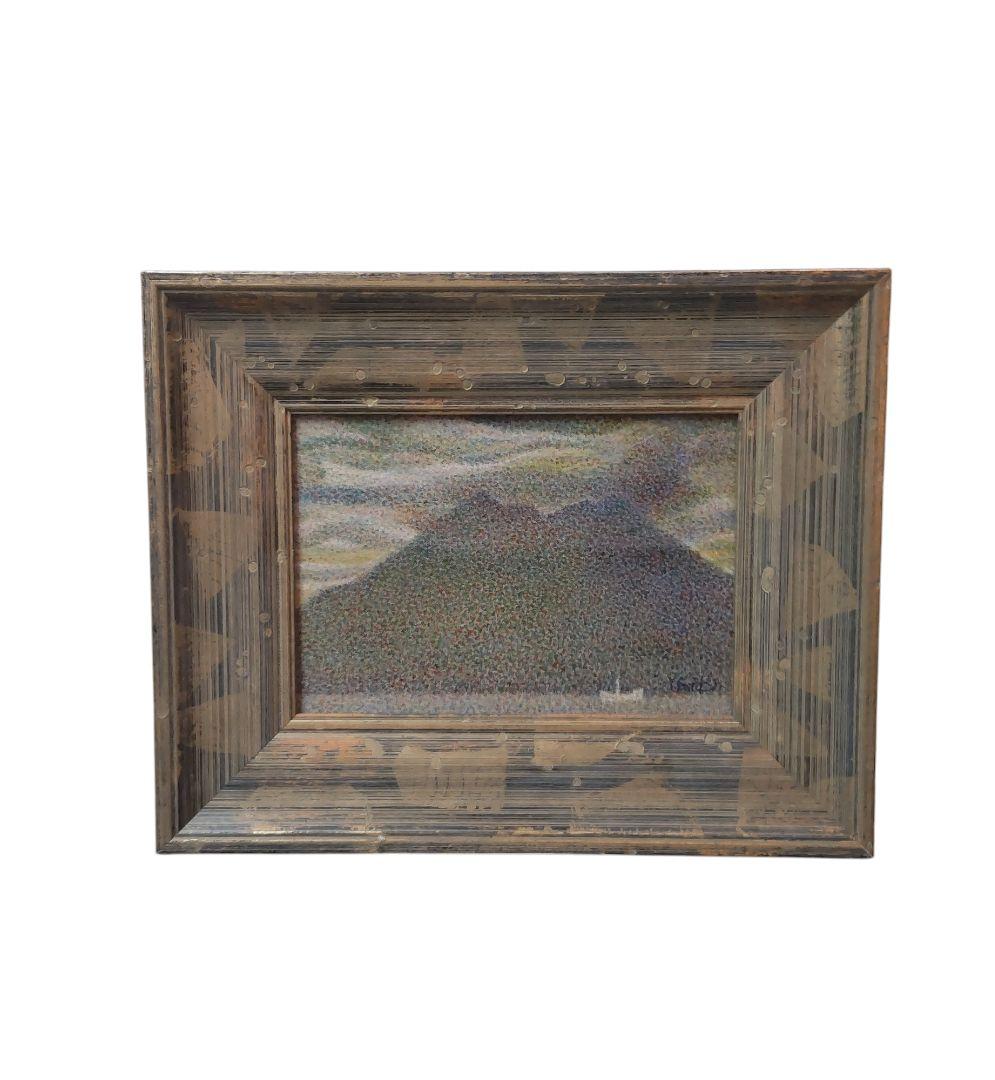 (612*Z302)絵画 油絵 桜島