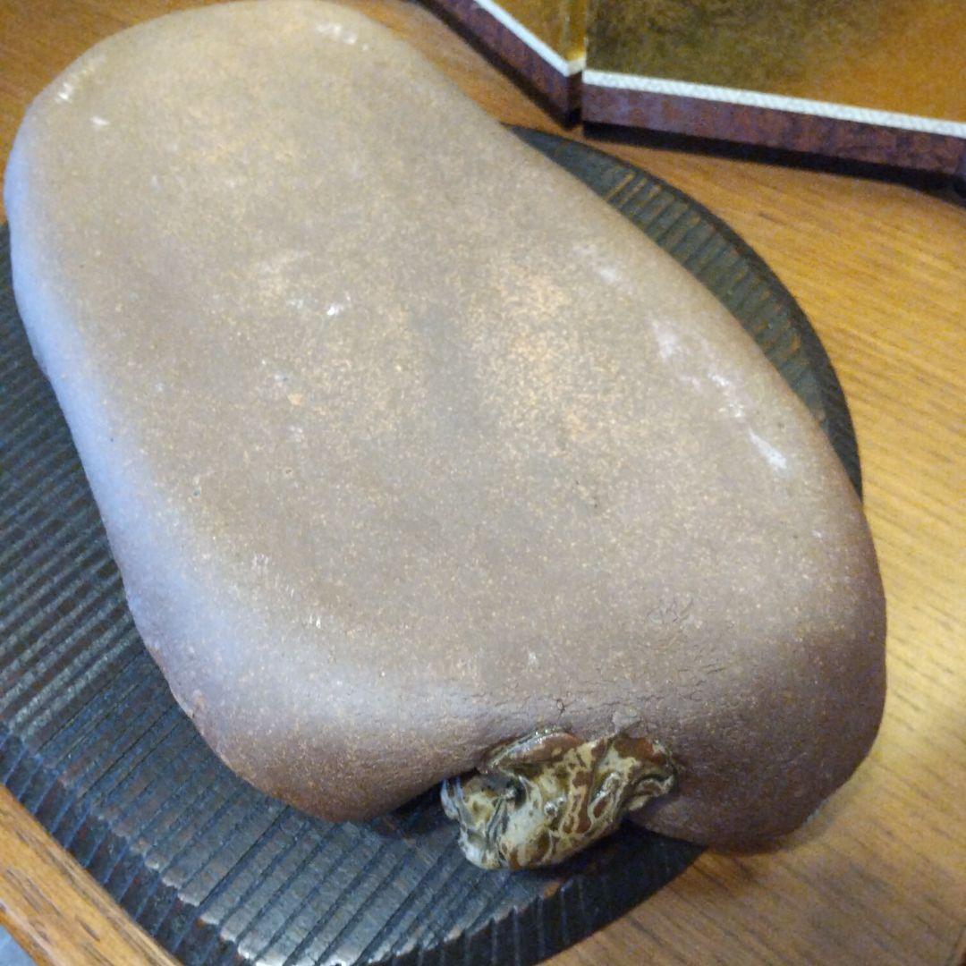 葉の形陶器製大皿等 木製台付き12点セット 工芸焼き物