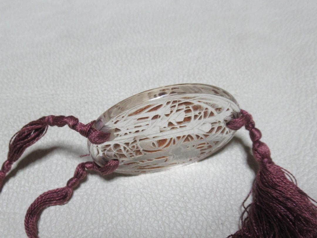 1915年定価30万◆ルネ・ラリック『垂れ下がる花』ペンダント セピア色パチネ彩