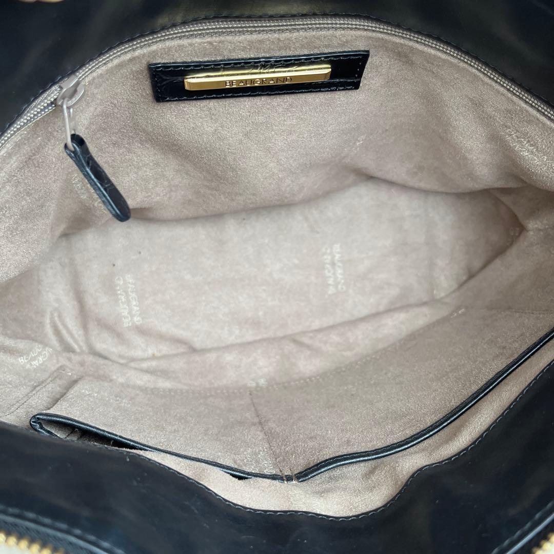 ボーグラン JRA 376 クロコダイル 黒 レディース トートバッグ