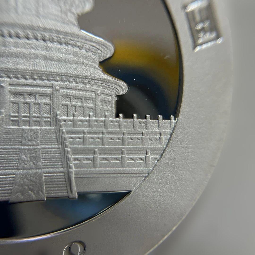 【純銀】2018年パンダ銀貨　10元　カプセル付き③