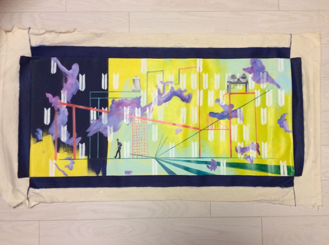 油絵 絵画 110cm x 50cm