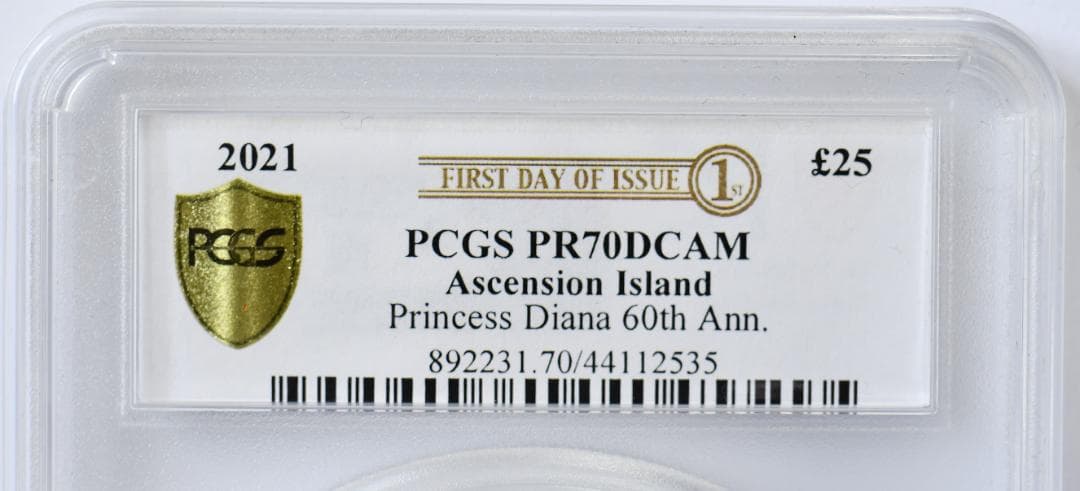 2021 アセンション島5オンス銀貨ダイアナ妃PCGS PR70DCAM FDI