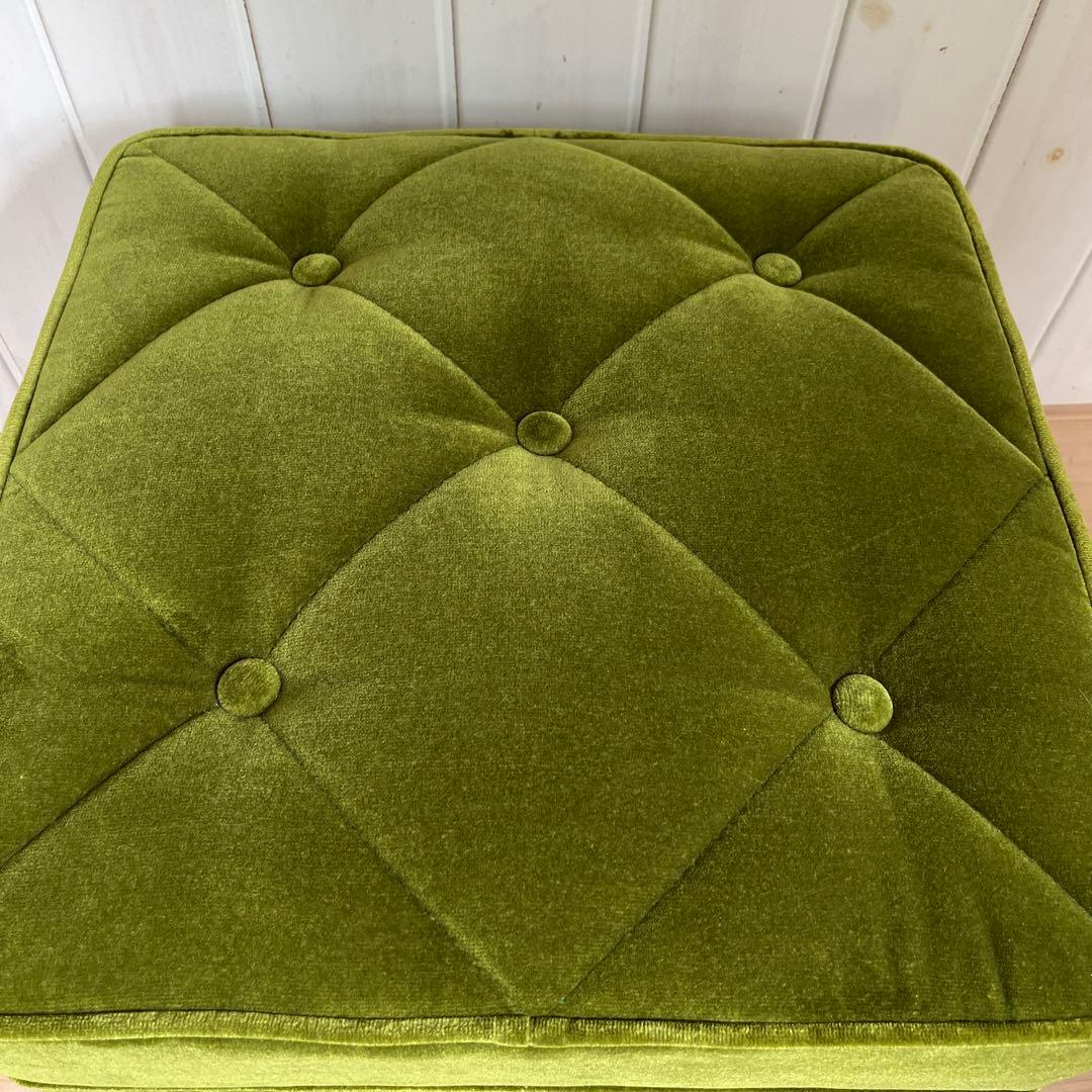 カリモク60 オットマン　モケットグリーン