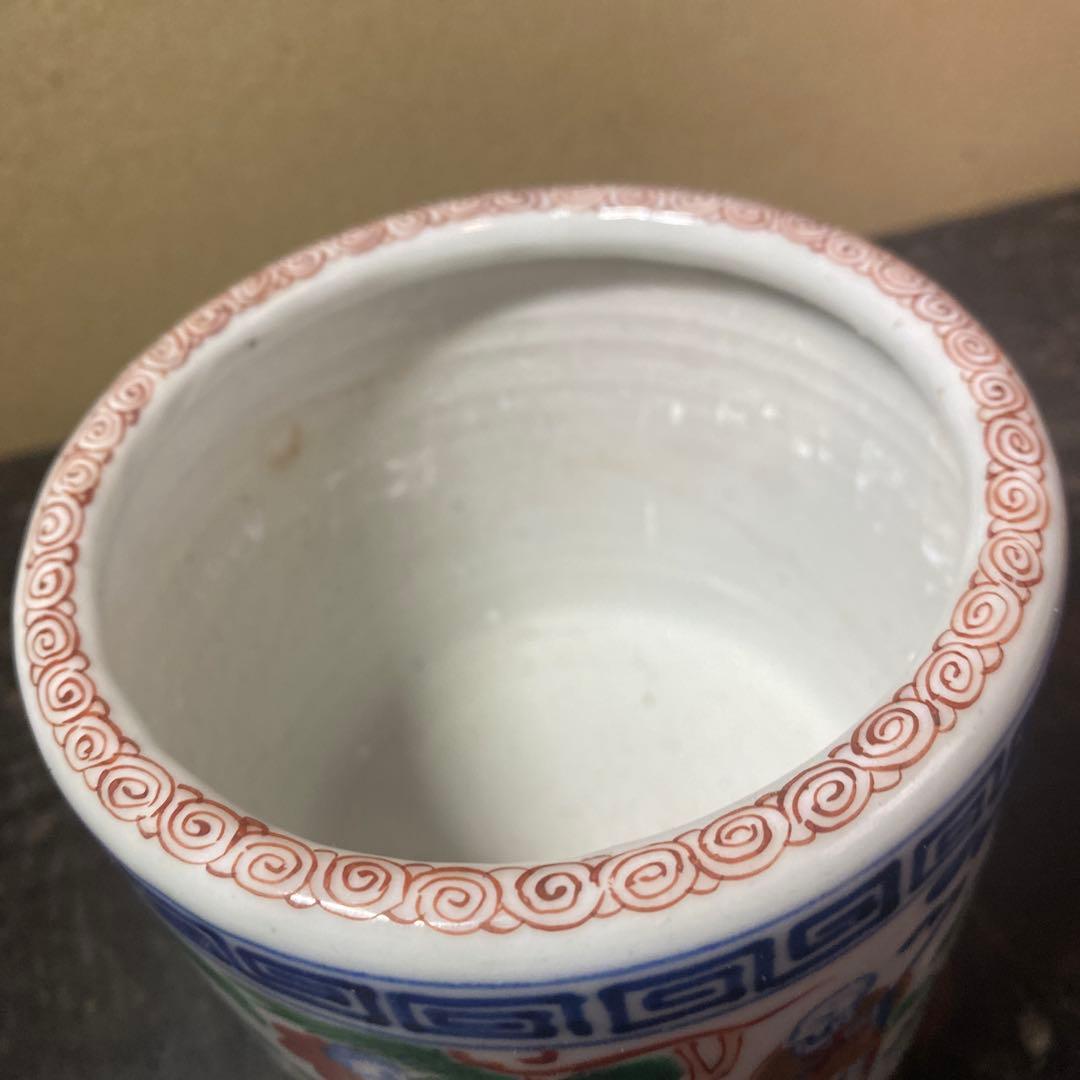 中国古玩　色絵人物図香炉A