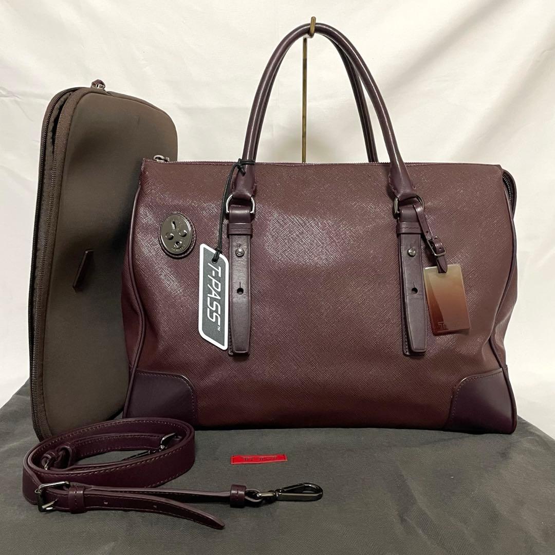 TUMI 2WAY トート レザー T-PASS搭載 PCケース付