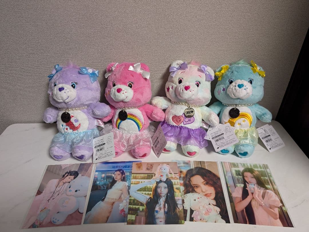 ILLIT　アイリット　ケアベア　ぬいぐるみ4体　ポストカード５枚セット