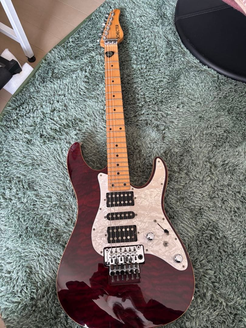 Schecter ワインレッド エレキギター