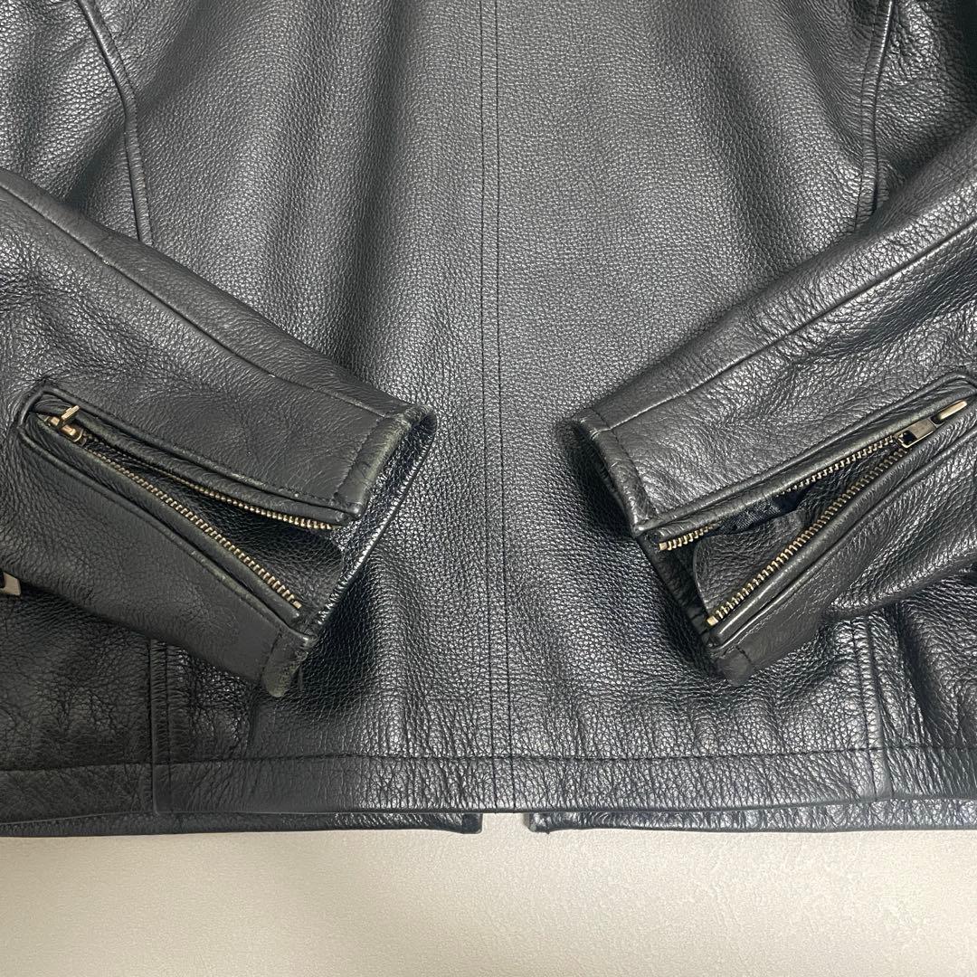 希少サイズ Rookie Leathers シングル ライダース 4L 牛革