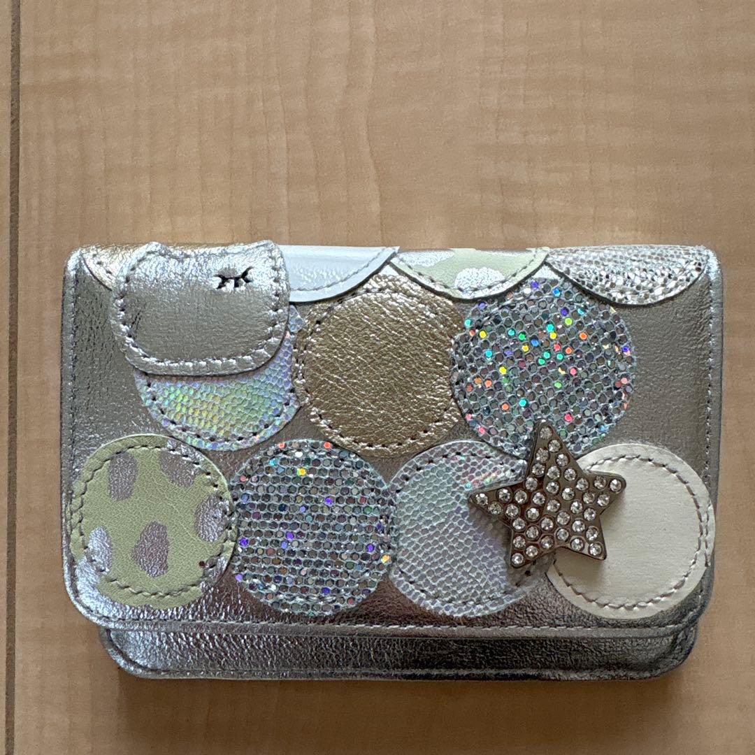 [新品]ツモリチサト マルチケース　パスケース　小銭入れ　シルバー　ドット