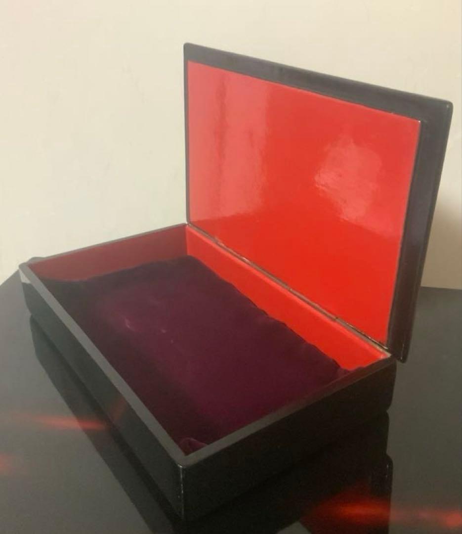 ロシア漆細密　小物収納ボックス　漆塗り　工芸品