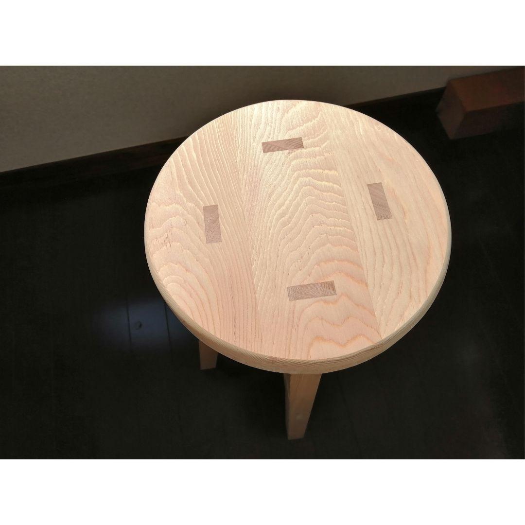木製スツール　座面幅30cm×高さ58cm　丸椅子　stool