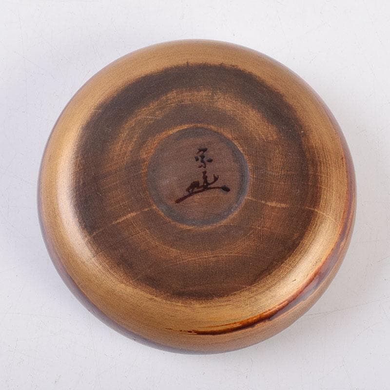 茶道具　宗元　竹根　香合　袱紗付　共箱　V　R9027