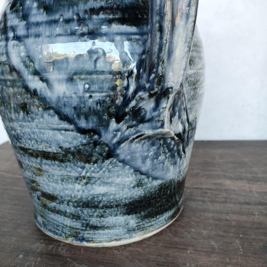 平山元康 共箱あり 水差しピッチャー高さ30cm未使用に近い陶器陶芸民藝花器花瓶