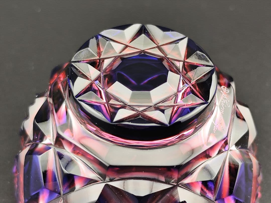 美品☆定価33000円 薩摩切子 寿恵瑠（ジュエル）（切子、江戸切子、薩摩切子）