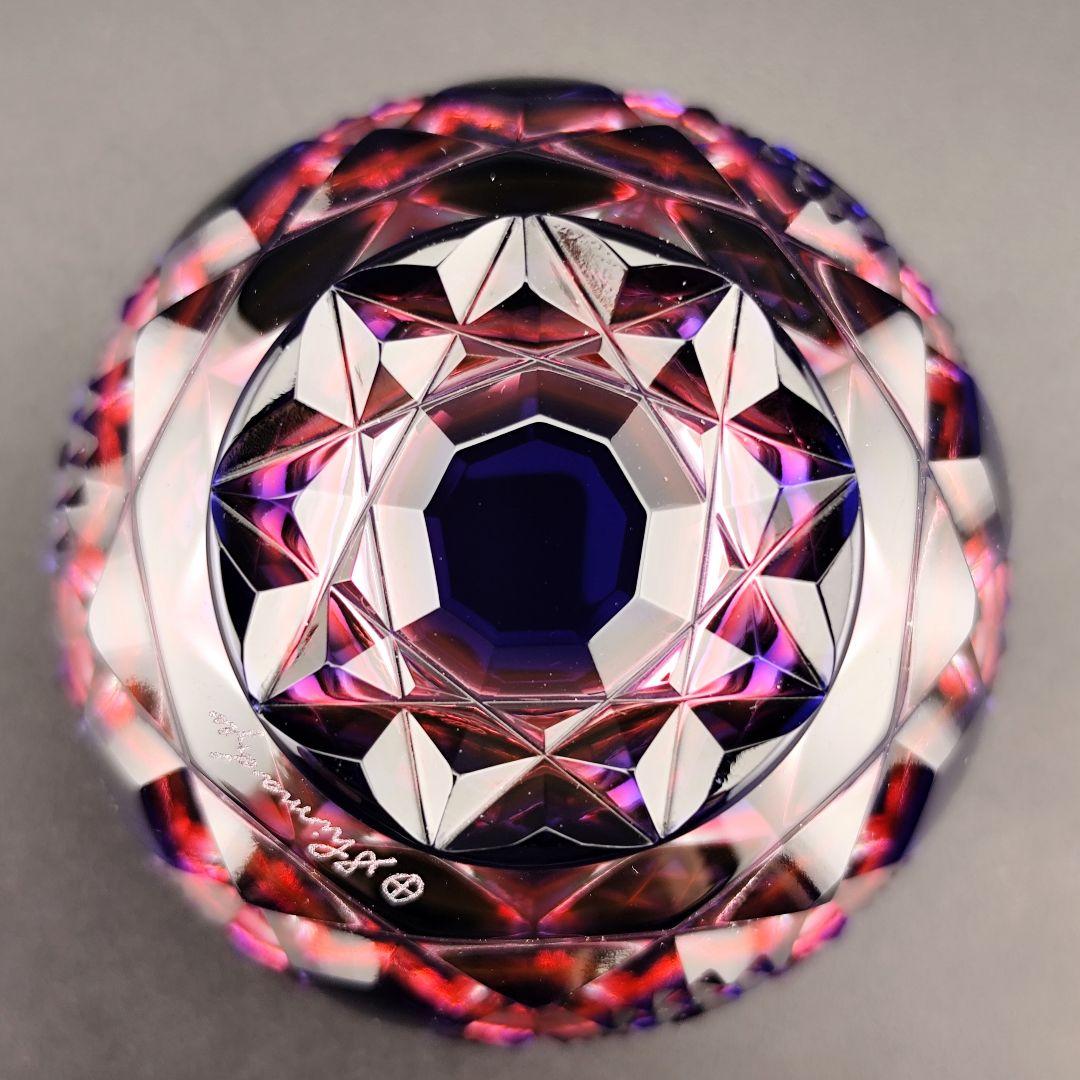 美品☆定価33000円 薩摩切子 寿恵瑠（ジュエル）（切子、江戸切子、薩摩切子）