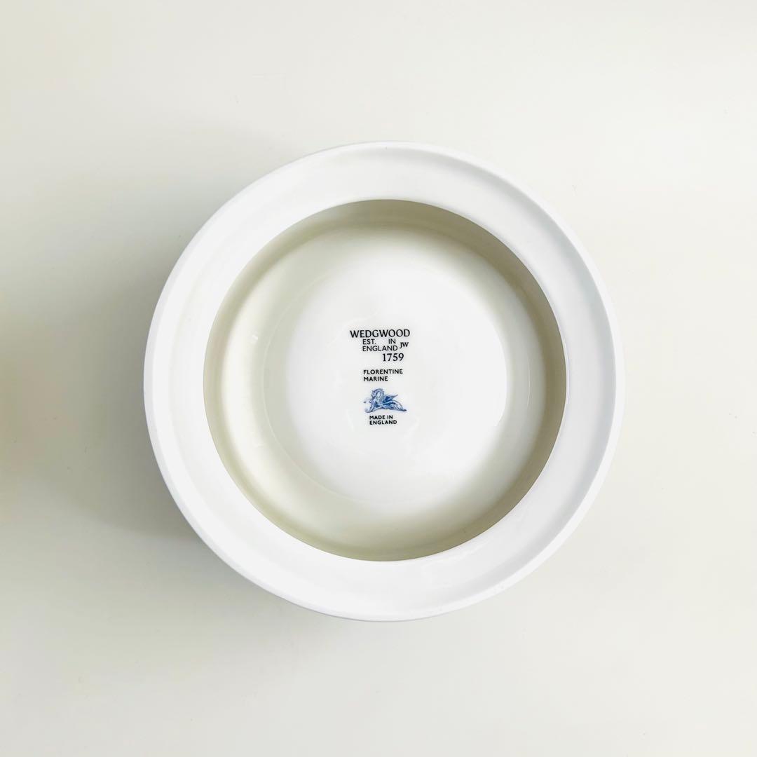 新品 ウェッジウッド フロレンティーン ペットボウル 17cm マリン 犬 猫