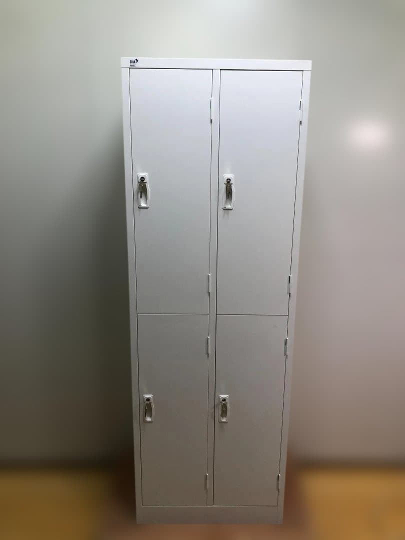 送料無料 生興 スチールロッカー 4人用 AKL-W4S 白 251127