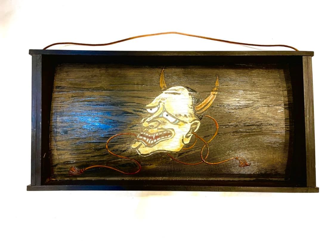 骨董　般若面の図　飾り