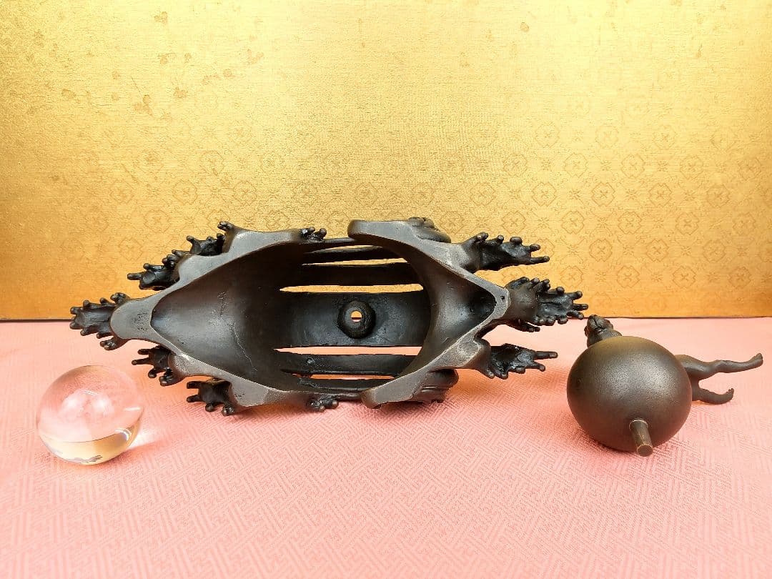 【お値下げしました！】銅製　波兎　置物　卯