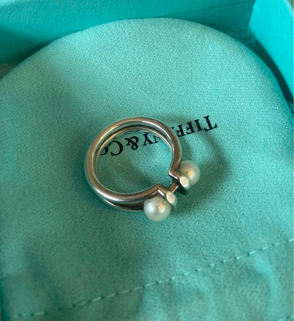 Tiffany & Co. ダブルパールリング　値下げ不可
