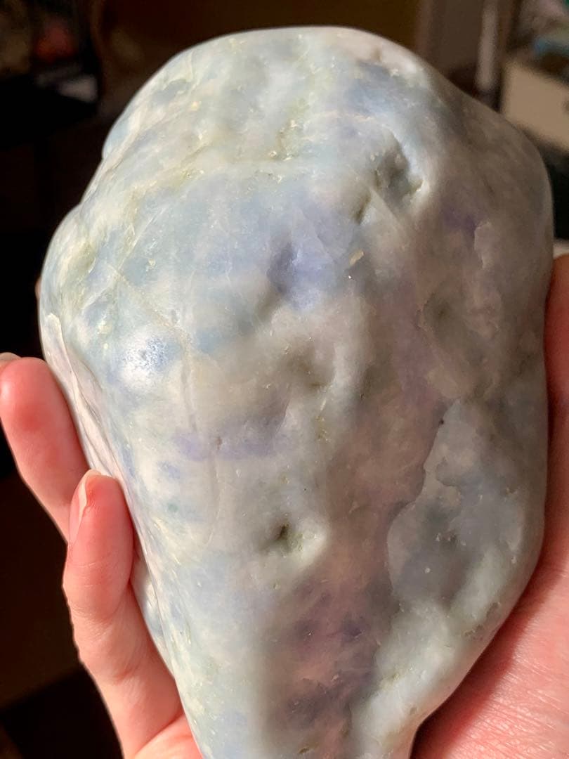 海翡翠　海石　糸魚川ラベンダー翡翠　原石　青紫ひすい　水石　根付　国産鉱物標本