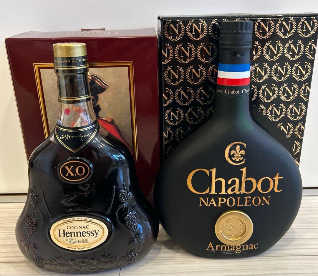 ヘネシーXO金キャップ　おまけシャボットナポレオン1本付