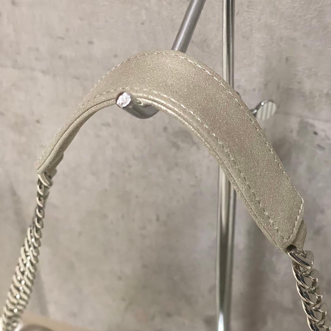 美品 ミッソーニ チェーンショルダーバッグ ジグザグ ジャガード フラップ 金色