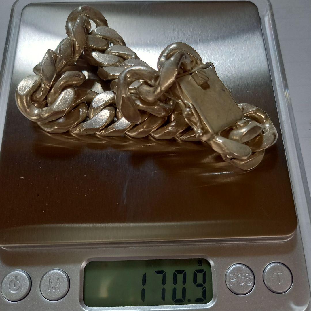 シルバー 925 ブレスレット 約170.8～9g　超太め　銀塊
