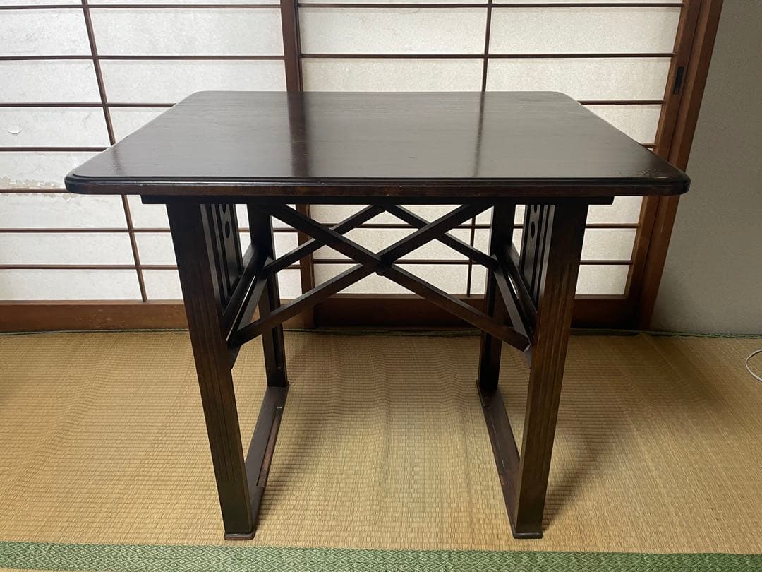 山葉家具　木製ダークブラウンテーブル