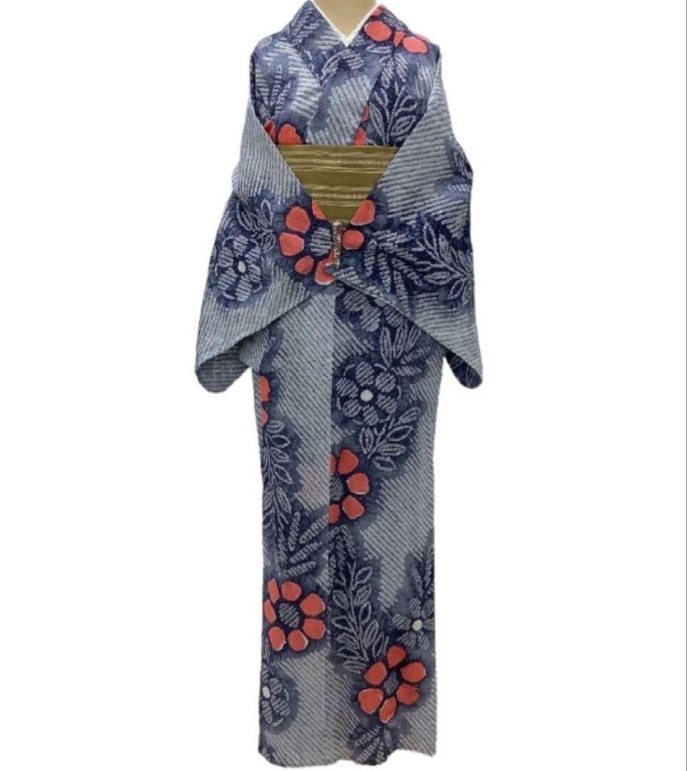 mk-0150 有松鳴海 絞り浴衣 夏 身丈159 裄66 7-22