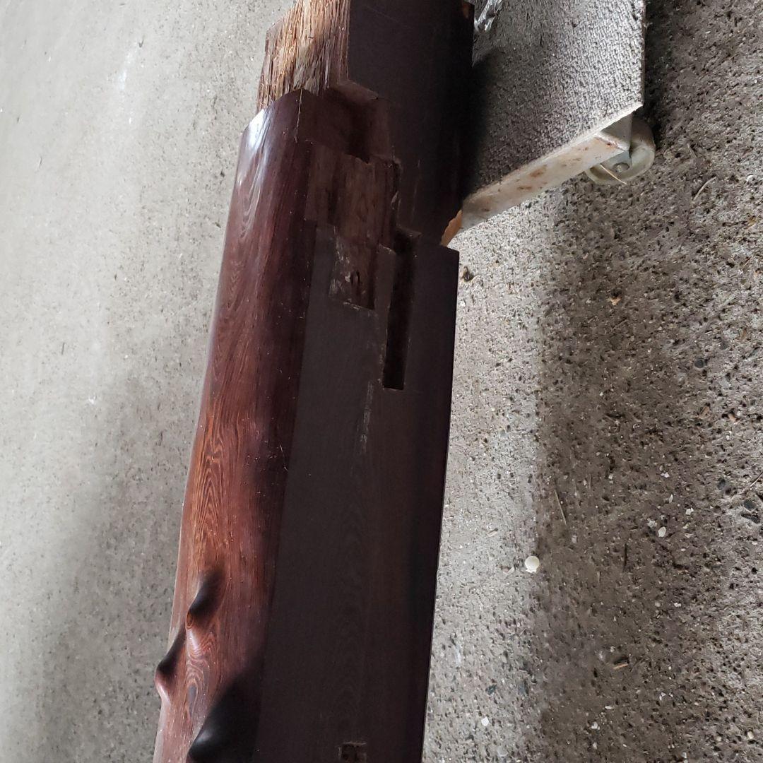 床柱　黒檀？　紫檀？　無垢　中古品