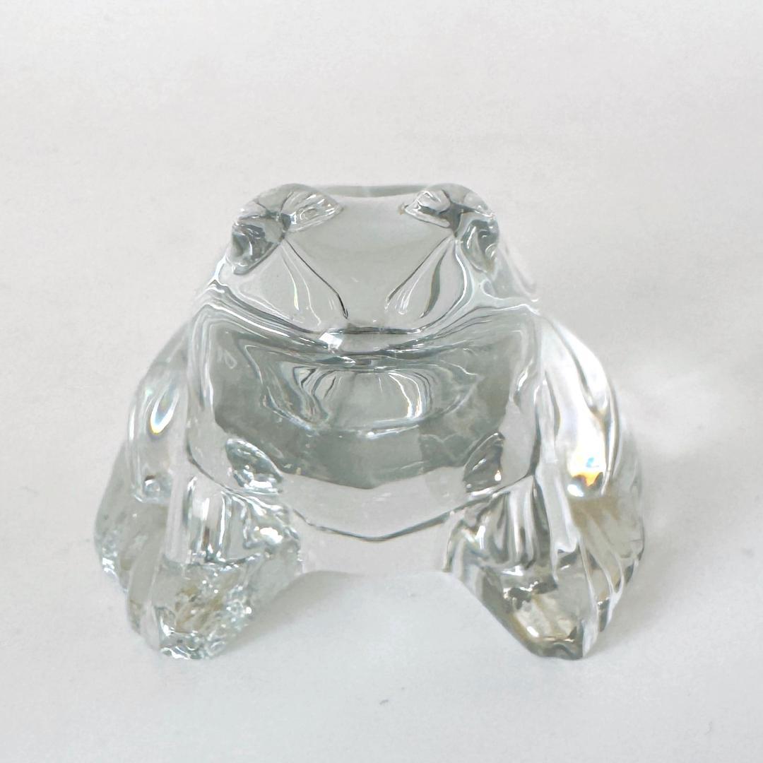 【バカラ】動物 カエル 蛙 置物 インテリア★美品★幸運