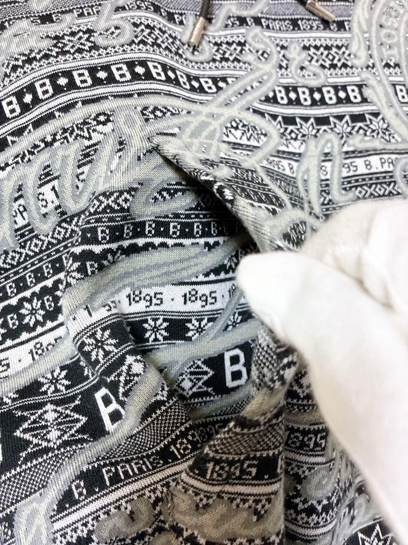 【ベルルッティ】幾何学模様 フード付きパーカー