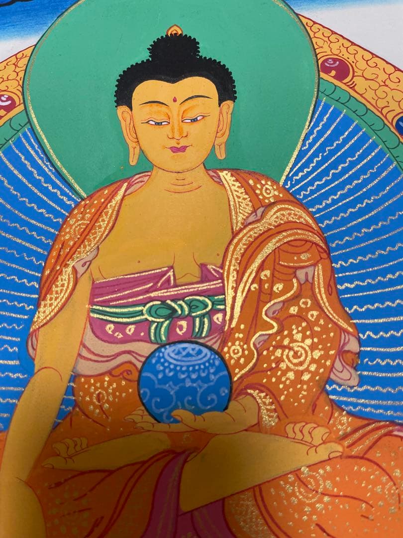 《 チベット密教　1点物 》 手描き　曼荼羅　釈迦　仏陀　仏教　密教