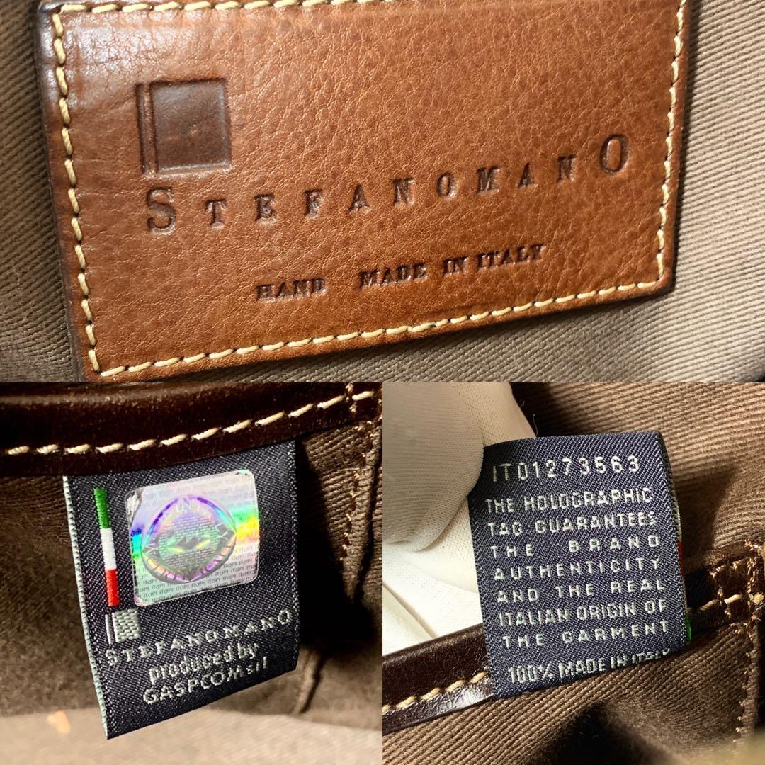美品✨ ステファノマーノ　オールレザー　ビジネスバッグ　2way　ブラウン