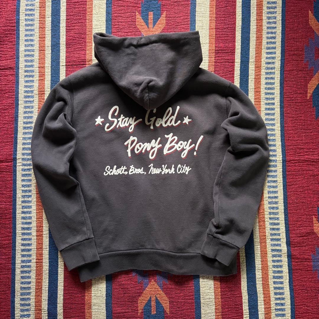 スミクロ フェード Schott(ショット) ジップパーカー 黒 ブラック M