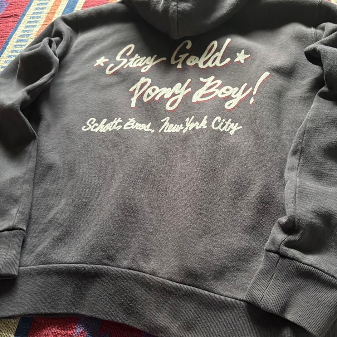 スミクロ フェード Schott(ショット) ジップパーカー 黒 ブラック M