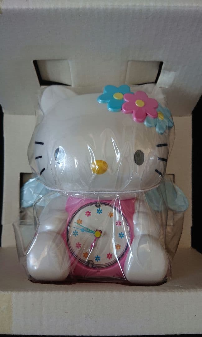 サンリオ ハローキティ パタパタウィングクロック ピンク エンジェル 希少 レア