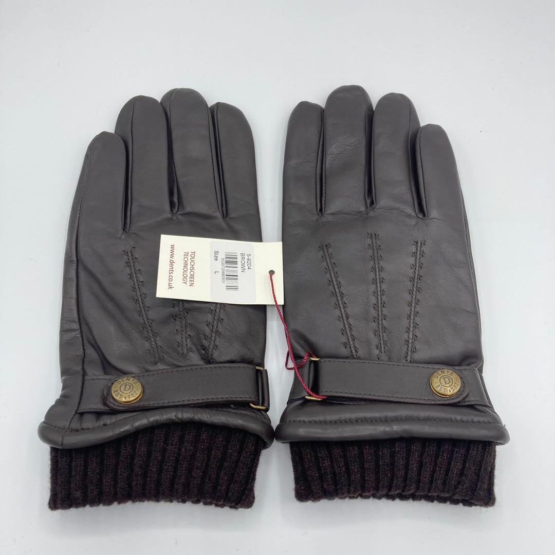 DENTS デンツ ヘンリー レザーグローブ 手袋 ブラウン Lサイズ