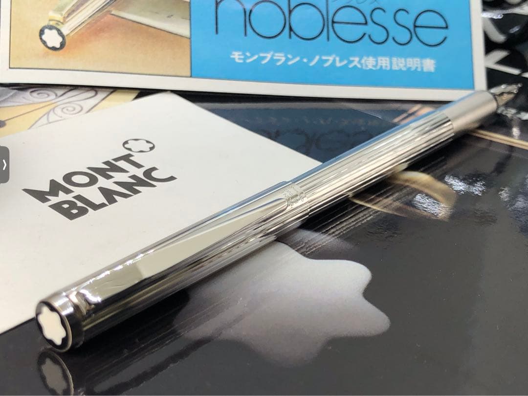 稀な未使用に近い極上の保管品！総プラチナ張りノブレス★No1157★モンブラン製
