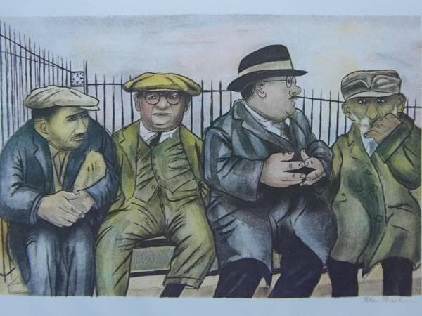 Ben Shahn、Seward Park、大判希少画集画、新品額装付