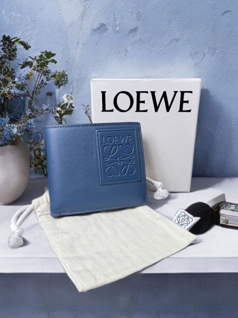 ✨極美品✨ LOEWE ロエベ バイフォールド　ウォレット　サテンカーフ