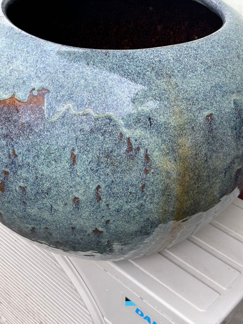 中国　鈞釉大壺　送料込み0816